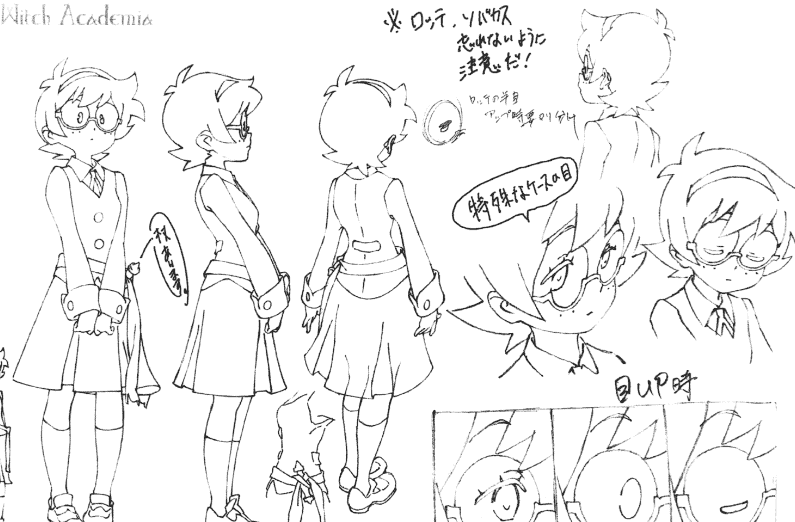 小魔女学园 线稿设定集[38P]