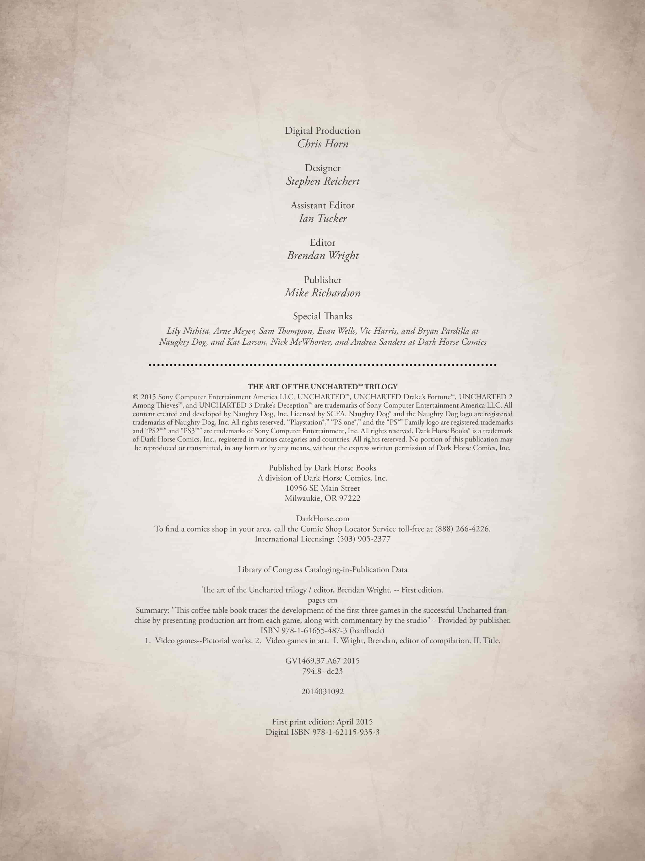 The Art of the Uncharted Trilogy[189P]